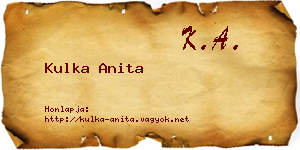 Kulka Anita névjegykártya